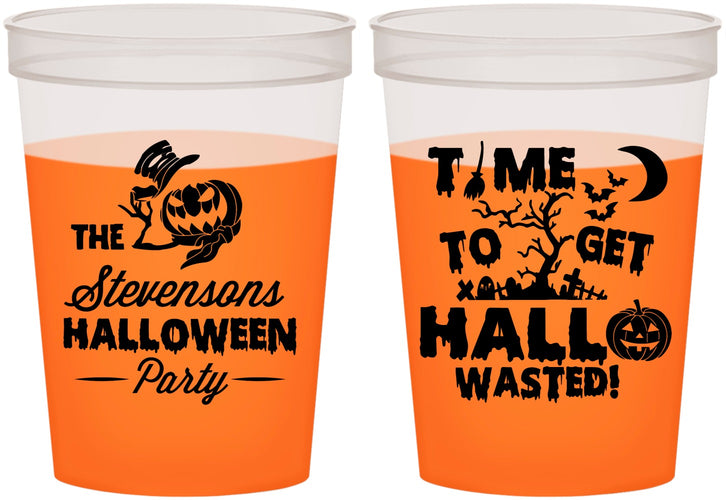 Custom Halloween 16 oz Color Changing Cups - Hallowasted Pumpkin | 250013