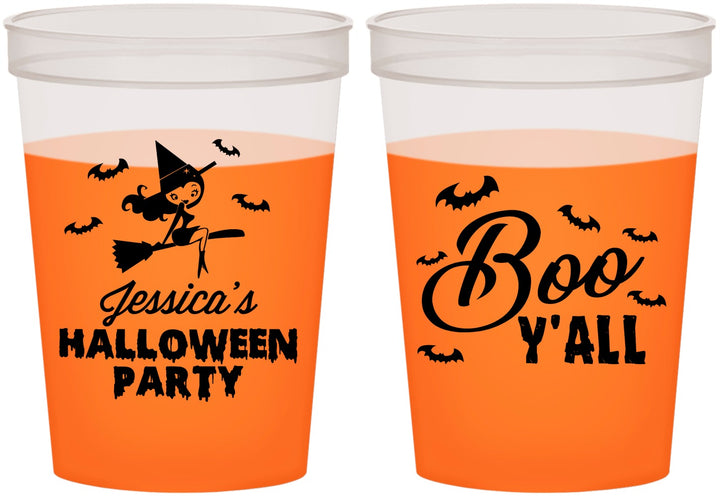 Custom Halloween 16 oz Color Changing Cups - Witch Boo | 250015