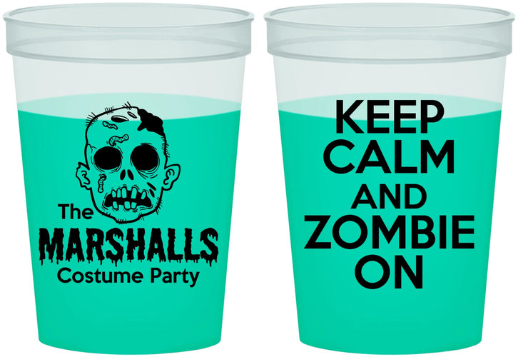 Custom Halloween 16 oz Color Changing Cups - Zombie | 250018