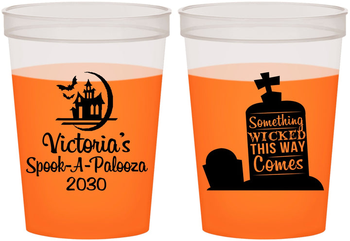 Custom Halloween 16 oz Color Changing Cups - Haunted House | 250031