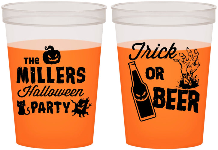 Custom Halloween 16 oz Color Changing Cups - Trick Or Beer | 250032