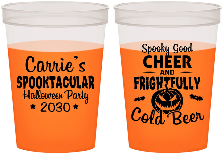Custom Halloween 16 oz Color Changing Cups - Pumpkin | 250035