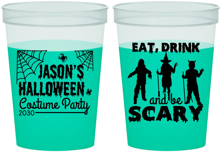 Custom Halloween 16 oz Color Changing Cups - Eat Drink Be Scary | 250038