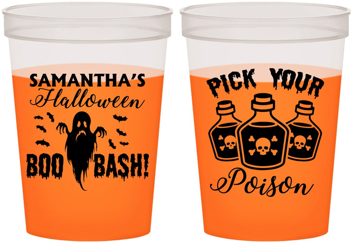 Custom Halloween 16 oz Color Changing Cups - Boo Bash | 250043
