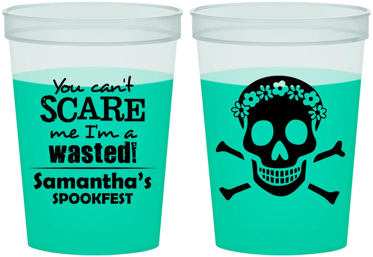 Custom Halloween 16 oz Color Changing Cups - Sugar Skull | 250050