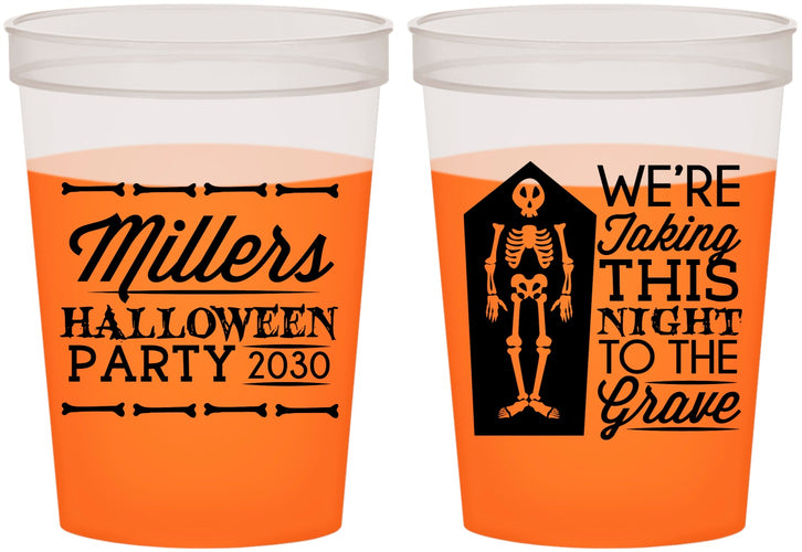 Custom Halloween 16 oz Color Changing Cups - Skeleton | 250051