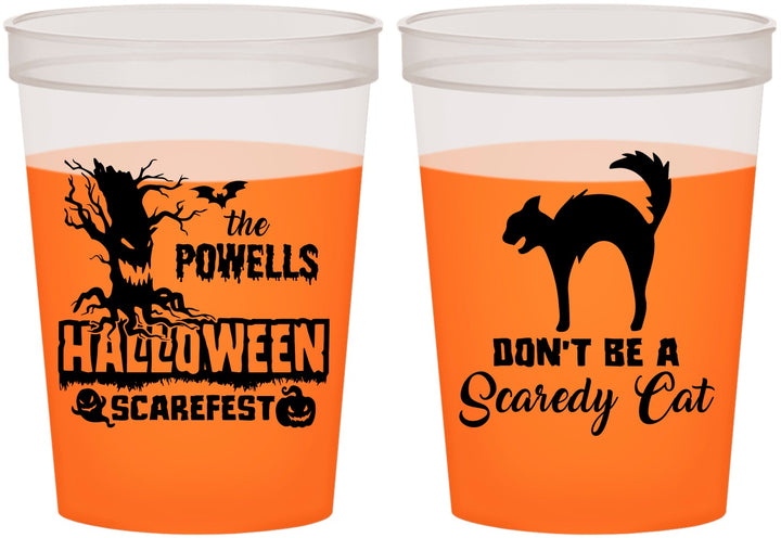 Custom Halloween 16 oz Color Changing Cups - Scaredy Cat | 250055