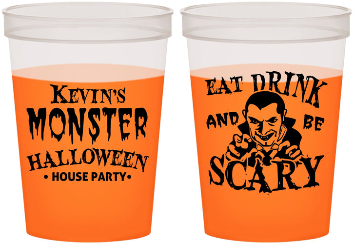 Custom Halloween 16 oz Color Changing Cups - Eat Drink Be Scary | 250063