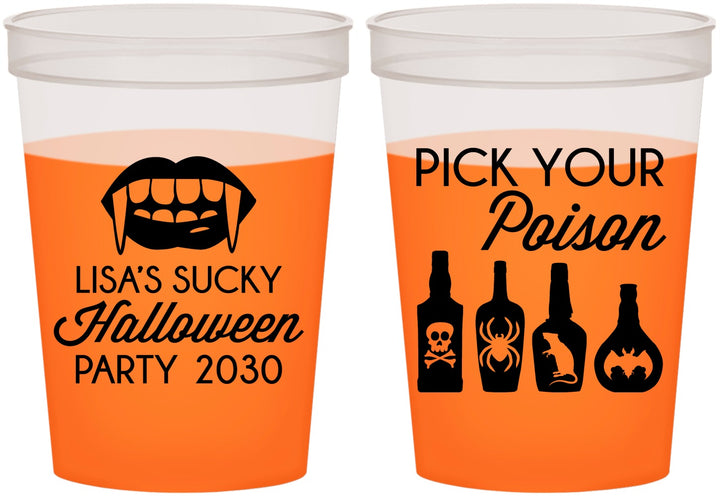 Custom Halloween 16 oz Color Changing Cups - Pick Your Poison | 250065