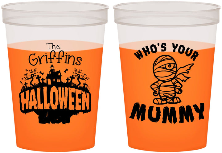 Custom Halloween 16 oz Color Changing Cups - Whos Your Mummy | 250067