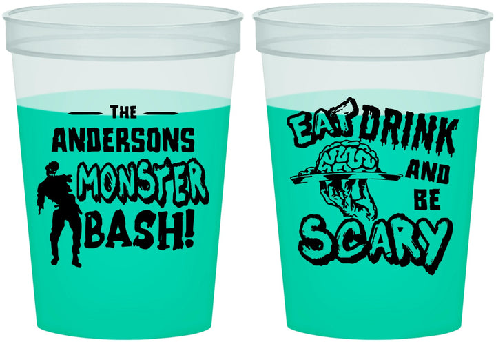 Custom Halloween 16 oz Color Changing Cups - Eat Drink Be Scary | 250070