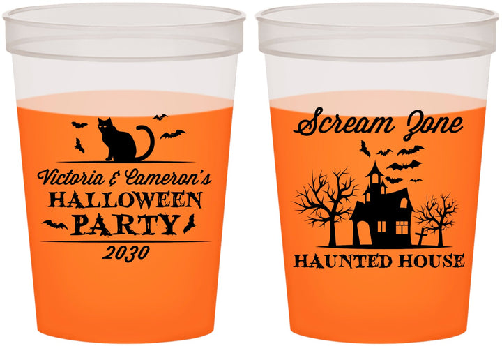 Custom Halloween 16 oz Color Changing Cups - Haunted House | 250071
