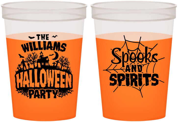 Custom Halloween 16 oz Color Changing Cups - Spooks Spirits | 250072