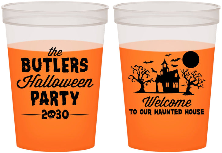 Custom Halloween 16 oz Color Changing Cups - Haunted House | 250073
