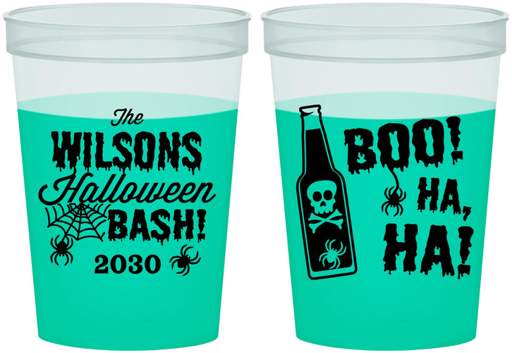 Custom Halloween 16 oz Color Changing Cups - Boo Skeleton | 250078