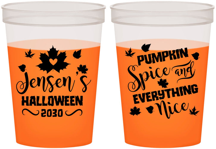 Custom Halloween 16 oz Color Changing Cups - Pumpkin | 250080