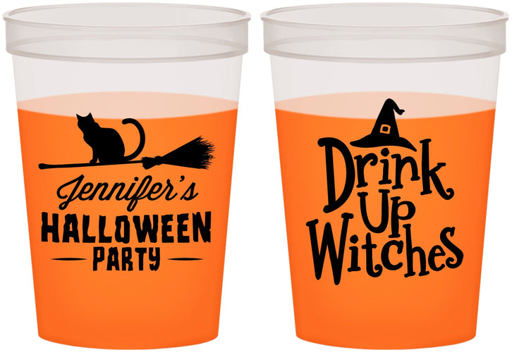 Custom Halloween 16 oz Color Changing Cups - Drink Up Witches | 250096