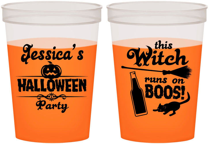 Custom Halloween 16 oz Color Changing Cups - Witch Boos | 250097