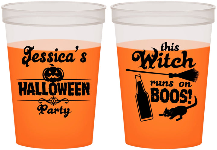 Custom Halloween 16 oz Color Changing Cups - Witch Boos | 250097