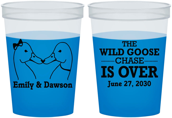 Custom Wedding 16 oz Color Changing Cups - Wild Goose | 251