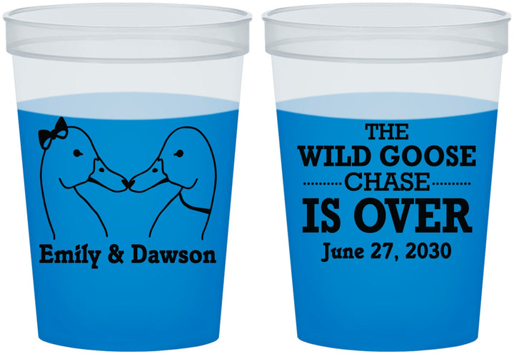 Custom Wedding 16 oz Color Changing Cups - Wild Goose | 251