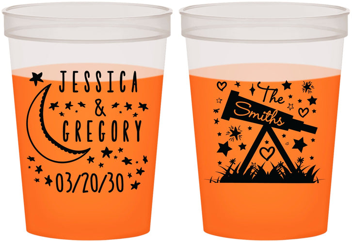 Custom Wedding 16 oz Color Changing Cups - Telescope | 255