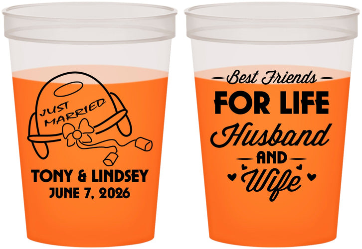 Custom Wedding 16 oz Color Changing Cups - Best Friends For Life | 256