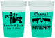 Custom Wedding 16 oz Color Changing Cups - Tractor Cows | 257