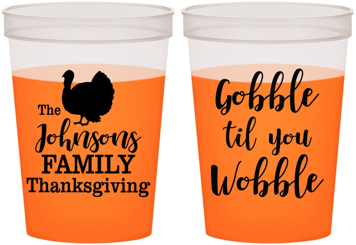Custom Thanksgiving 16 oz Color Changing Cups - Gobble Til You Wobble | 260004
