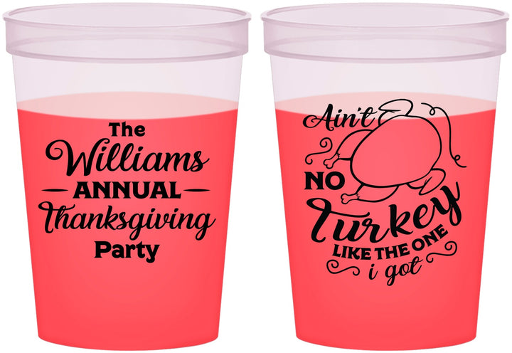 Custom Thanksgiving 16 oz Color Changing Cups - Turkey | 260005