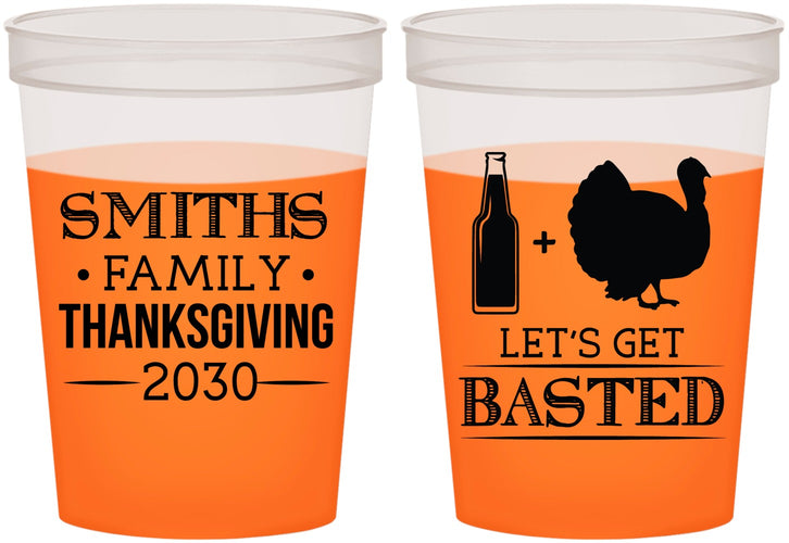 Custom Thanksgiving 16 oz Color Changing Cups - Lets Get Basted | 260008