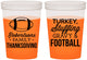 Custom Thanksgiving 16 oz Color Changing Cups - Football Turkey | 260010