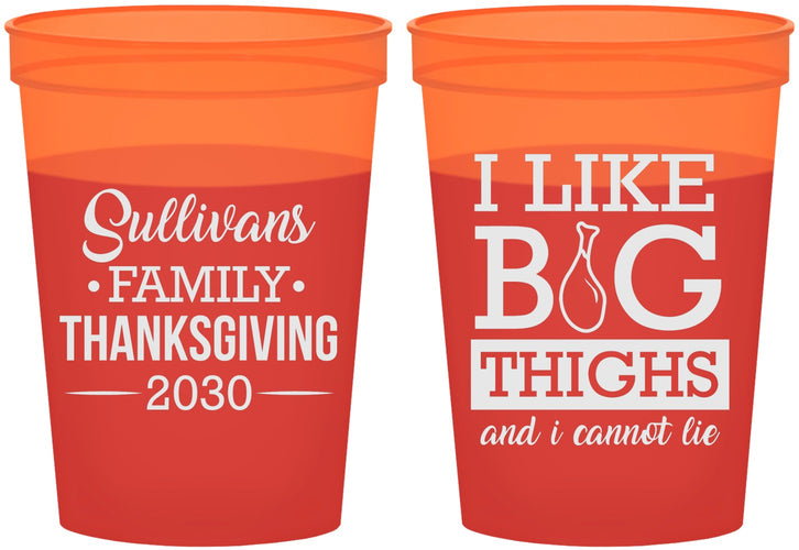 Custom Thanksgiving 16 oz Color Changing Cups - Big Thighs | 260011