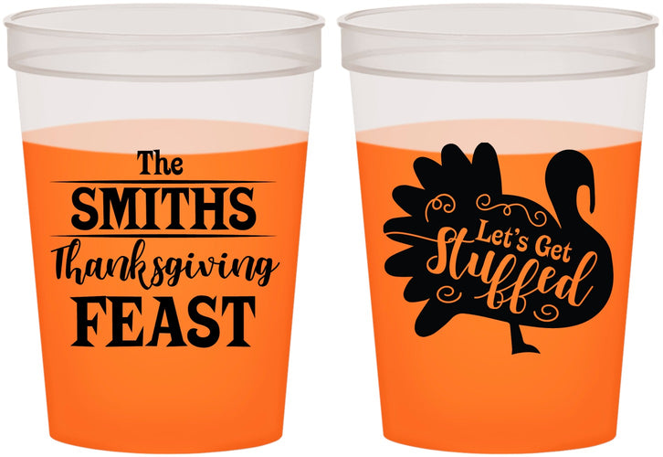 Custom Thanksgiving 16 oz Color Changing Cups - Lets Get Stuffed | 260020