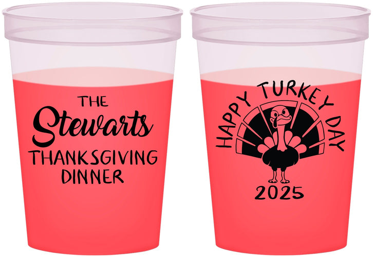 Custom Thanksgiving 16 oz Color Changing Cups - Turkey Day | 260021