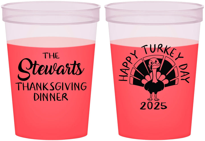 Custom Thanksgiving 16 oz Color Changing Cups - Turkey Day | 260021