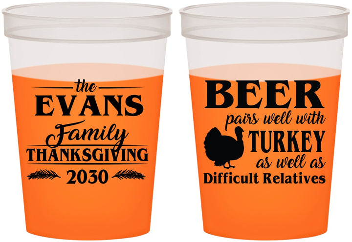 Custom Thanksgiving 16 oz Color Changing Cups - Turkey | 260042