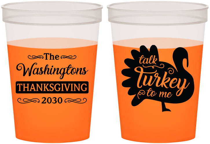 Custom Thanksgiving 16 oz Color Changing Cups - Talk Turkey To Me | 260046