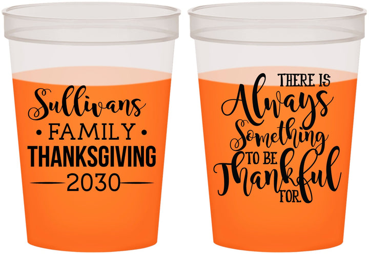 Custom Thanksgiving 16 oz Color Changing Cups - Thankful | 260048