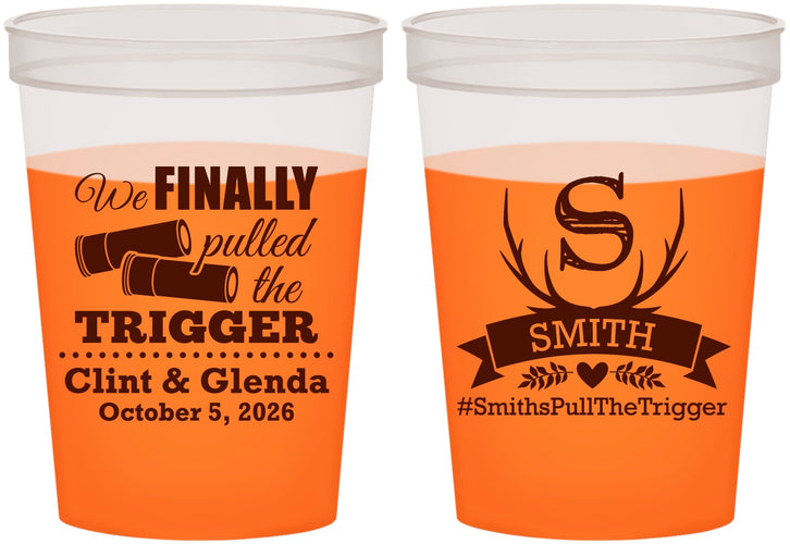 Custom Wedding 16 oz Color Changing Cups - Finally Pull The Trigger | 264