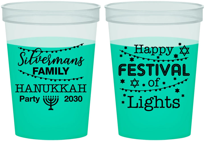 Custom Hanukkah 16 oz Color Changing Cups - Festival Of Lights | 270006