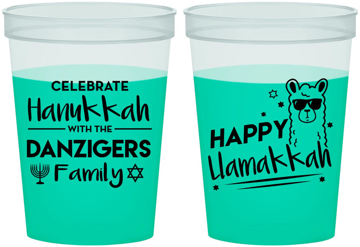 Custom Hanukkah 16 oz Color Changing Cups - Llamakkah | 270018