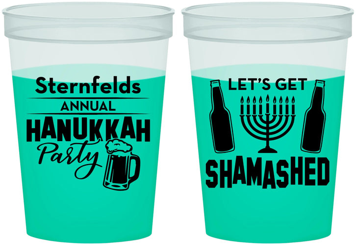 Custom Hanukkah 16 oz Color Changing Cups - Menorah | 270026