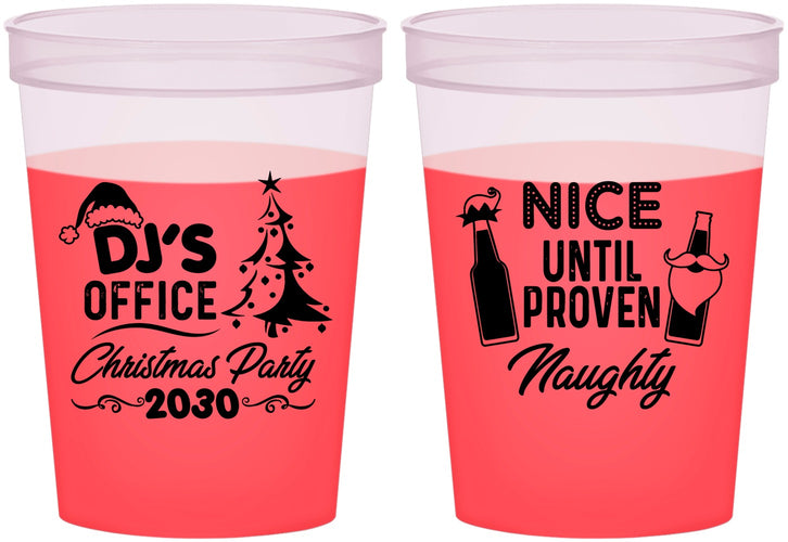 Custom Christmas 16 oz Color Changing Cups - Naughty Or Nice | 280000