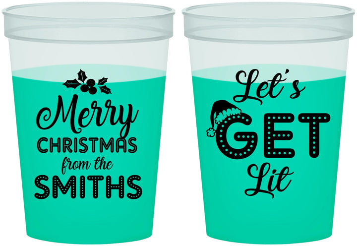 Custom Christmas 16 oz Color Changing Cups - Lets Get Lit | 280001