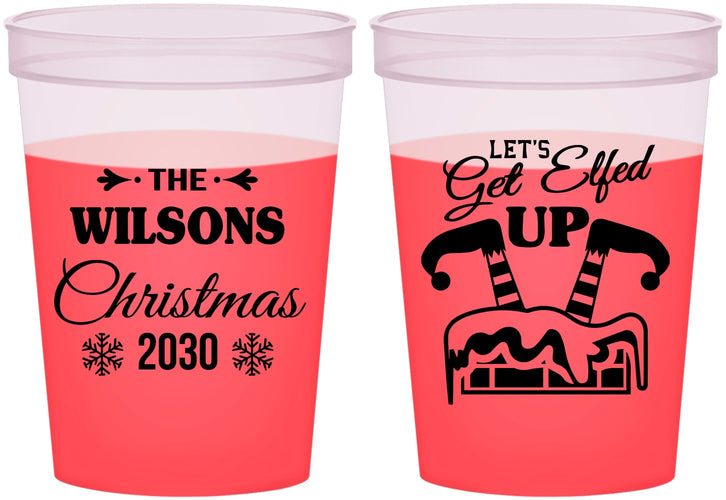 Custom Christmas 16 oz Color Changing Cups - Lets Get Elfed Up | 280006