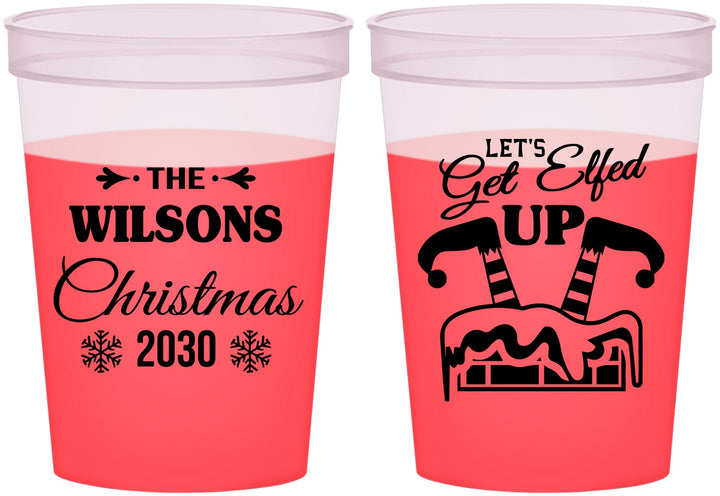 Custom Christmas 16 oz Color Changing Cups - Lets Get Elfed Up | 280006