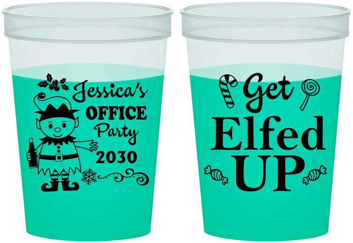 Custom Christmas 16 oz Color Changing Cups - Lets Get Elfed Up | 280007