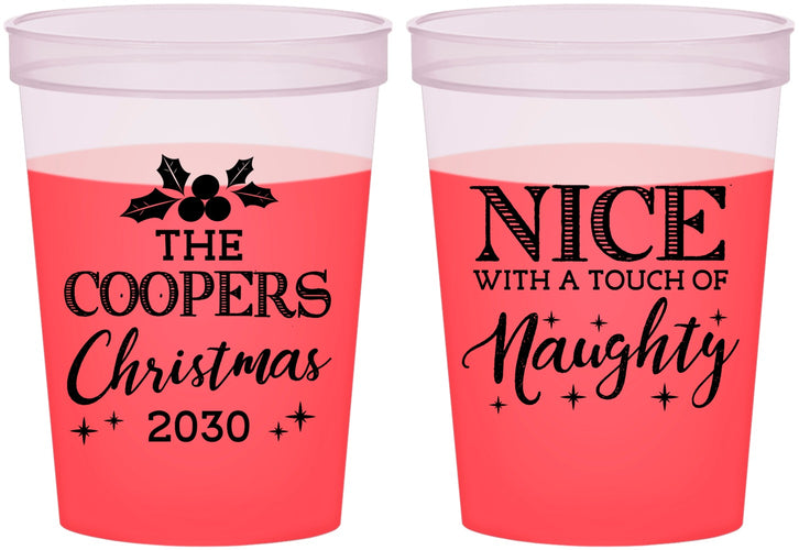 Custom Christmas 16 oz Color Changing Cups - Naughty Or Nice | 280008