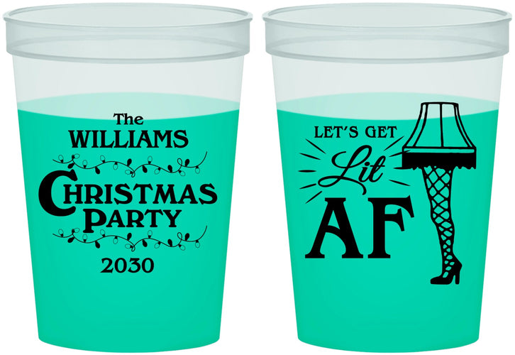 Custom Christmas 16 oz Color Changing Cups - Lit Af | 280011